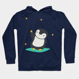 Cute Penguin In Space T-Shirt Hoodie